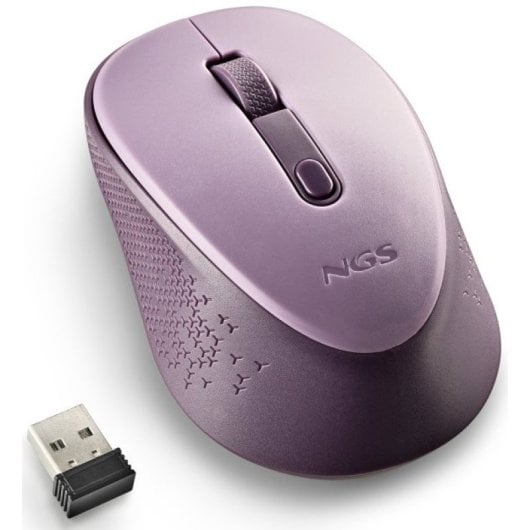 NGS Dew Lilac Ratón Optico Inalámbrico 1600 DPI Lila