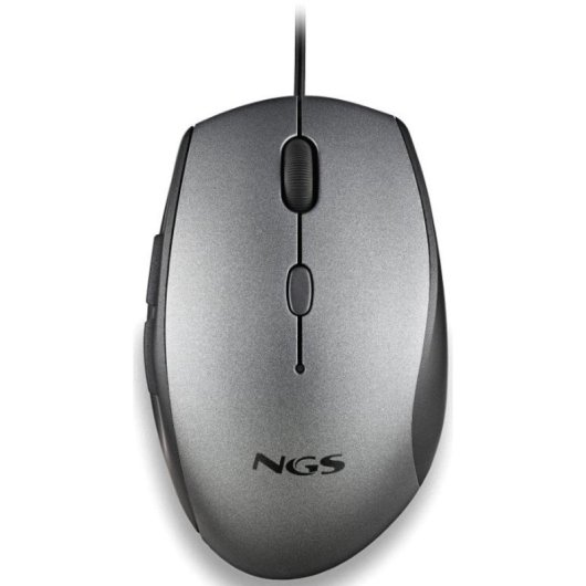 NGS Moth Gray Ratón con Adaptador USB-C 1600 DCPI Gris