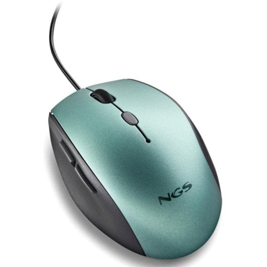 NGS Moth Ice Ratón con Adaptador USB-C 1600 DCPI Azul