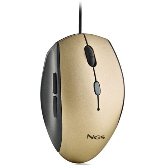 NGS Gold Ice Mouse mit USB-C-Adapter 1600 DCPI Gold