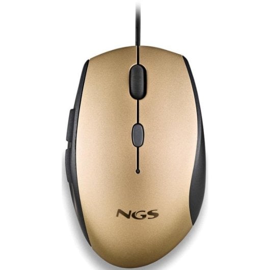 NGS Gold Ice Mouse mit USB-C-Adapter 1600 DCPI Gold