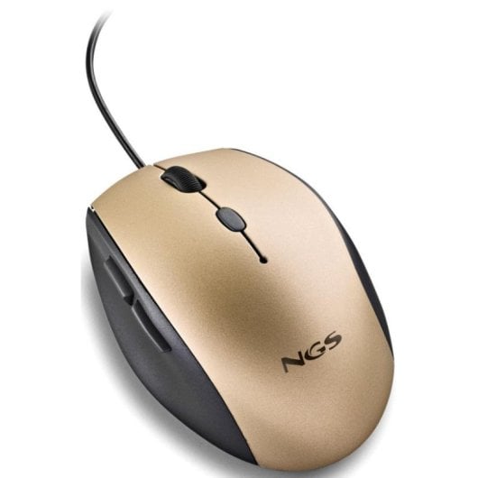 NGS Gold Ice Mouse mit USB-C-Adapter 1600 DCPI Gold