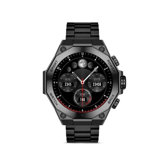 Ksix Smartwatch Titanium pant AMOLED 1,43 2 Correas Asistente Voz Negro