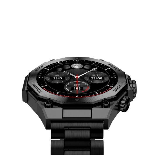 Ksix Smartwatch Titanium pant AMOLED 1,43 2 Correas Asistente Voz Negro