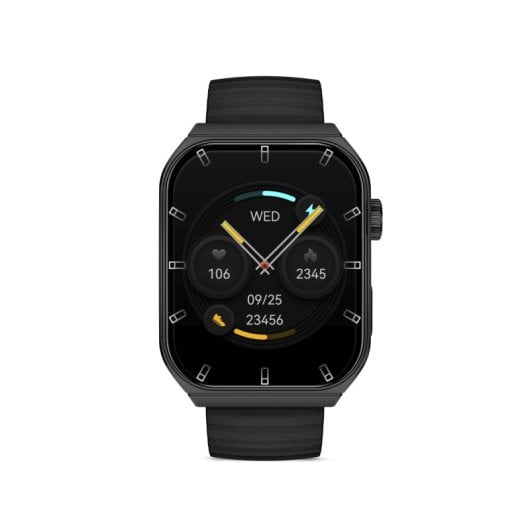 Smartwatch Ksix Olympo, schermo AMOLED da 1,96", 2 cinturini, 5 giorni automatici, modalità sport e salute, chiamate, assistenti vocali, nero