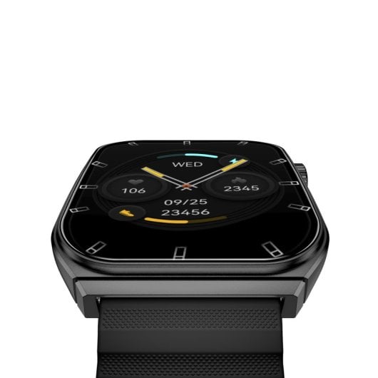Smartwatch Ksix Olympo, schermo AMOLED da 1,96", 2 cinturini, 5 giorni automatici, modalità sport e salute, chiamate, assistenti vocali, nero