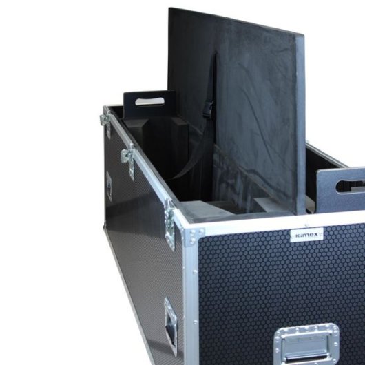 Kimex Flight Case Maleta para Dos Pantallas 65"-75" Negro