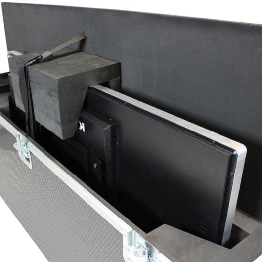 Kimex Flight Case Maleta para Dos Pantallas 40"-55" Negro