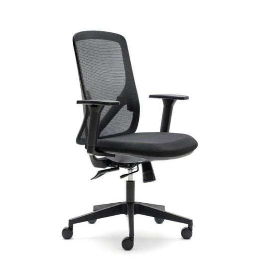 Chaise de bureau ergonomique noire Euromof Lyon