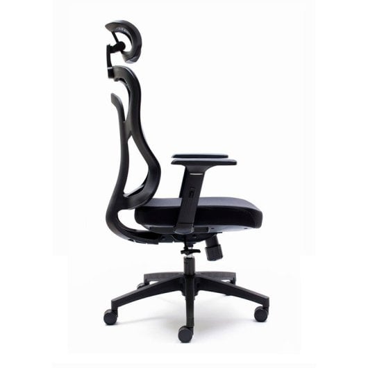 Euromof Cali Silla de Oficina Ergonómica con Cabezal de Malla Negra