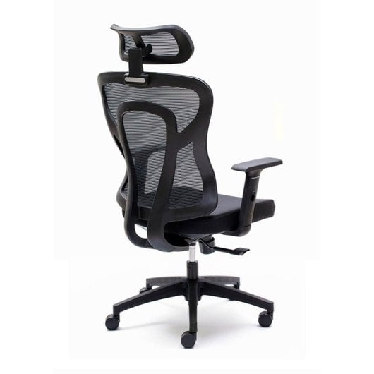 Euromof Cali Silla de Oficina Ergonómica con Cabezal de Malla Negra