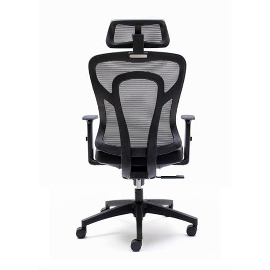 Euromof Cali Silla de Oficina Ergonómica con Cabezal de Malla Negra