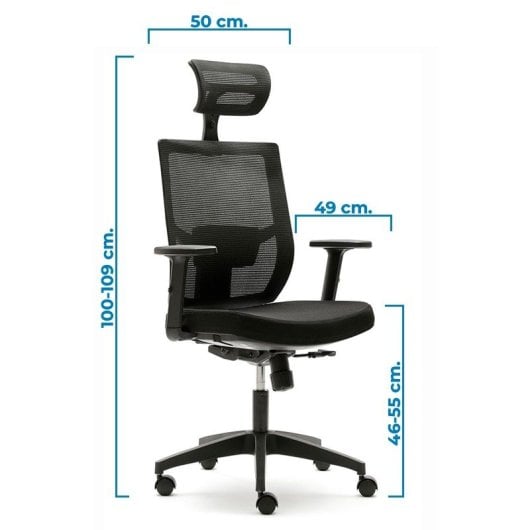 Cadeira de Escritório Ergonómica com Cabeceira