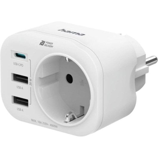 Prise intelligente Hama 00223342 Ports USB-A USB-C Charge rapide Sécurité intégrée