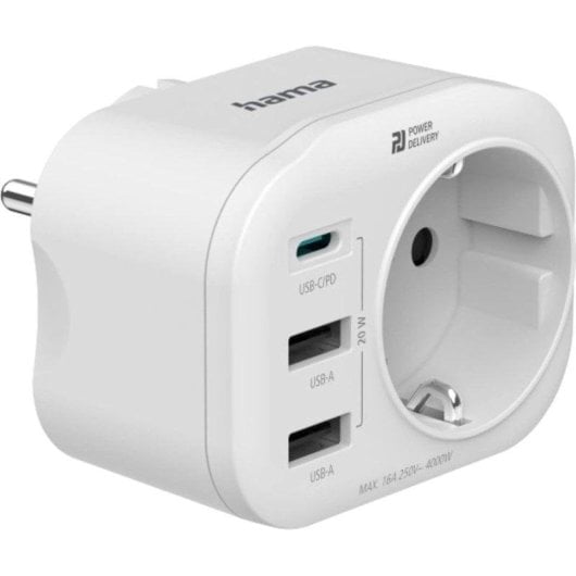 Prise intelligente Hama 00223342 Ports USB-A USB-C Charge rapide Sécurité intégrée