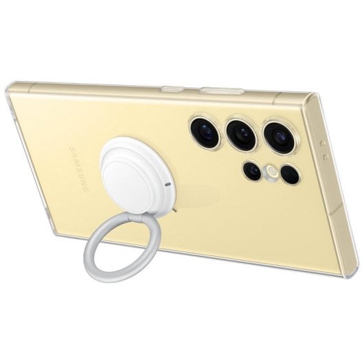 Samsung Clear Gadget Case Funda Transparente con Accesorio de Agarre y Tira para Galaxy S24 Ultra