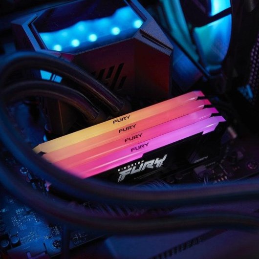 Arbeitsspeicher RAM Kingston FURY Beast RGB 32GB 2x16GB DDR4 3200MHz CL16 Schwarz RGB