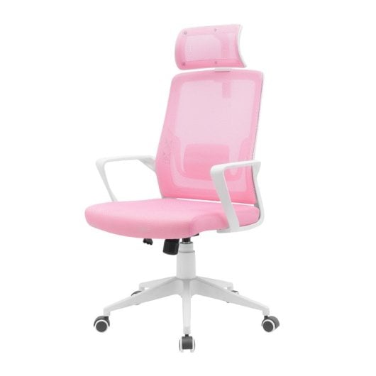 Mars-Gaming-MGC-ERGOLITE-Silla-Gaming-Ergonómica-Malla-Transpirable-y-Soporte-Lumbar-Acero-Rosa