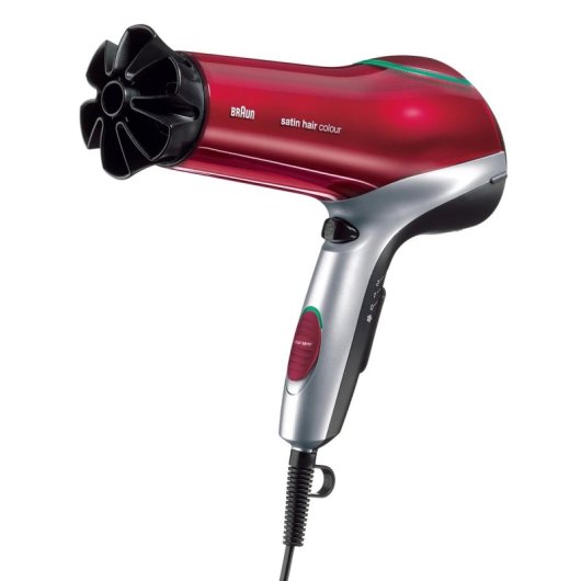 Braun Satin Hair 7 HD770E Secador de Pelo 2200W Rojo/Plata