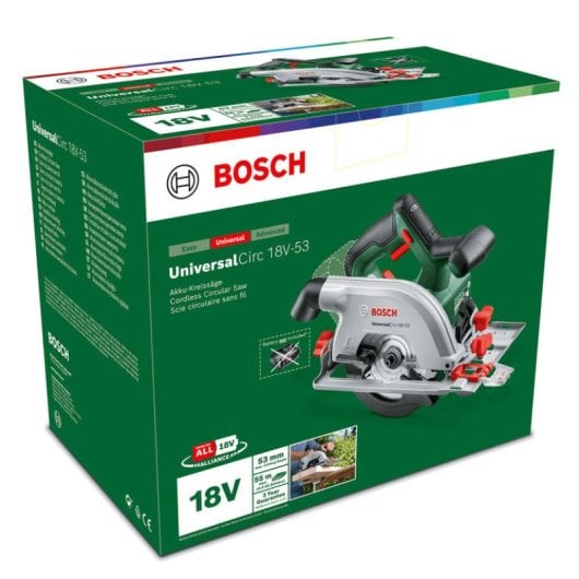 Bosch Circ 18V-53 16 cm Nero, Verde 4300 Giri/min