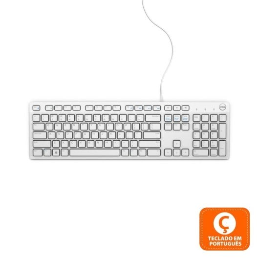 DELL KB216 tastiera USB QWERTY Portoghese Bianco