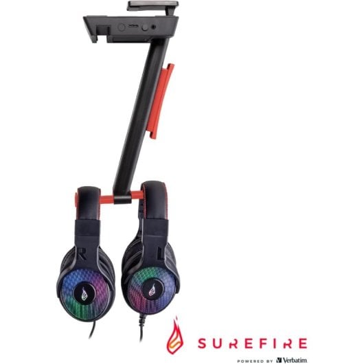 SureFire Vinson N2 Soporte para Auriculares RGB con Concentrador USB Negro