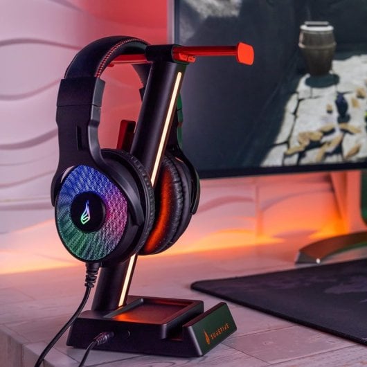 SureFire Vinson N2 Soporte para Auriculares RGB con Concentrador USB Negro