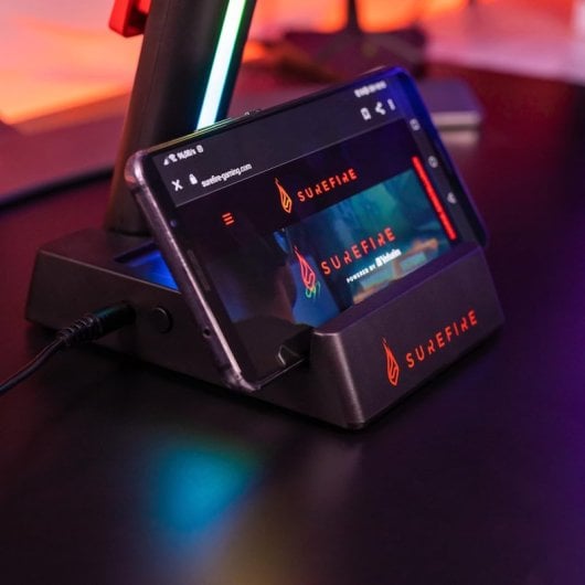 SureFire Vinson N2 Soporte para Auriculares RGB con Concentrador USB Negro