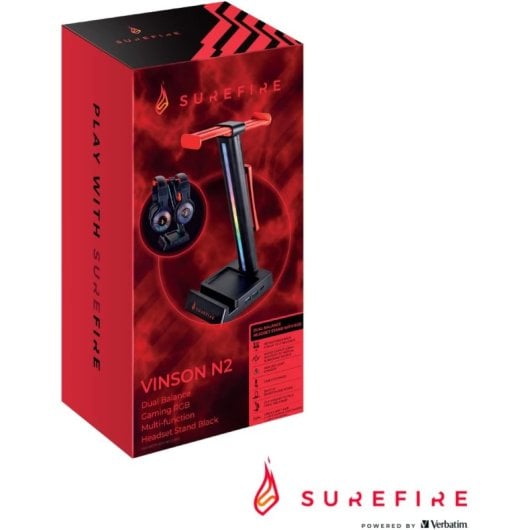 SureFire Vinson N2 Soporte para Auriculares RGB con Concentrador USB Negro
