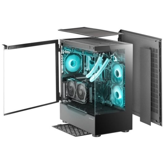 Mars Gaming MC-ULT Caja Gaming Custom XXL E-ATX Doble Cristal Templado + Puerta Lateral Negro