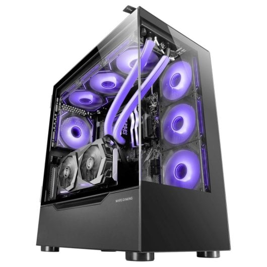 Mars Gaming MC-ULT Caja Gaming Custom XXL E-ATX Doble Cristal Templado + Puerta Lateral Negro