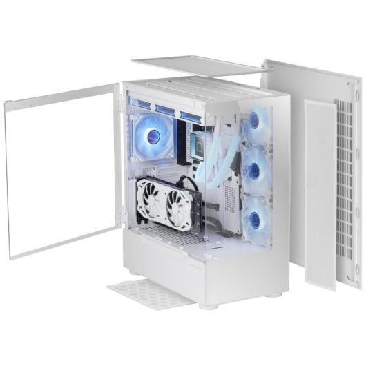 Mars Gaming MC-ULT Caja Gaming Custom XXL E-ATX Doble Cristal Templado + Puerta Lateral Blanco