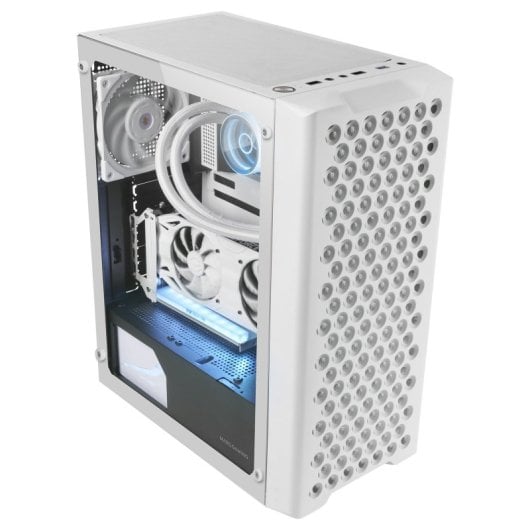 Mars Gaming MC-iPRO Caja Profesional ATX Rejilla Frontal 3D Cristal Templado Ventilador FDB Blanco
