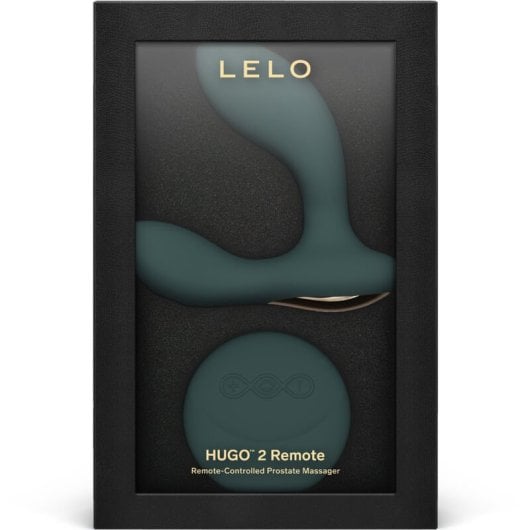 Masseur de prostate à distance Lelo Hugo 2 avec télécommande verte