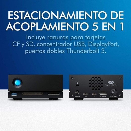Disco Duro Lacie 1big Dock 16TB HDD 7200rpm Thunderbolt 3 USB-C Leitor SD/CF