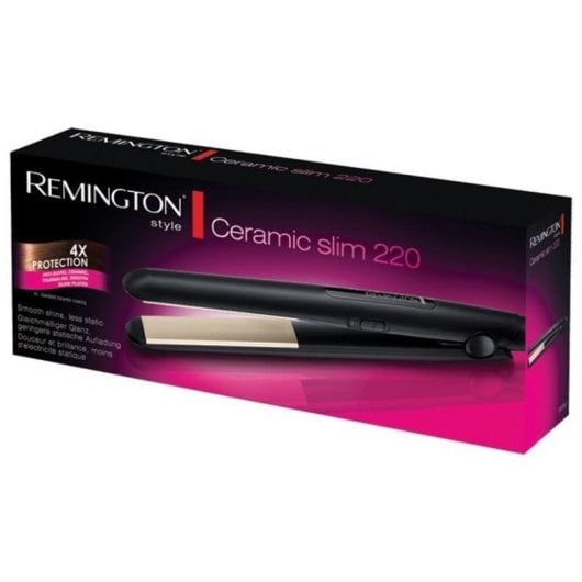Keramik-Glätteisen Remington S1510 220ºC 2 Temperaturstufen Schmale Platten Schwarz