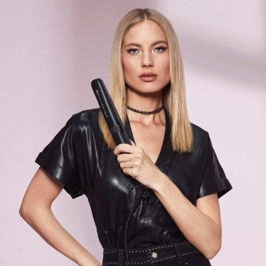 Prancha de Cabelo Cerâmica Bellissima Creativity 230ºC 5 Definições Desligar Automático LED Preto e Rosa