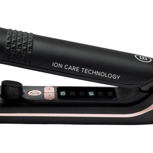 Piastra per Capelli Ceramica Professionale Bellissima XL Ion 230ºC 5 Impostazioni Piastre Larghe Ionico Spegnimento Automatico Rosa