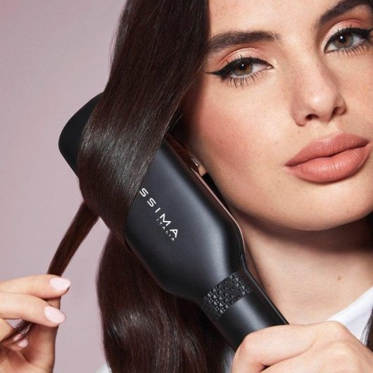 Bellissima XL Ion Haarglätter 67W Schwarz/Rosa Keramik-Ionen-Technologie 1.8m