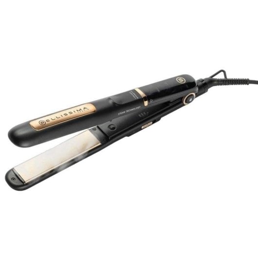 Haarglätter Bellissima Steam Ceramic & Keratin Dampf 170-230°C Schwarz Gold