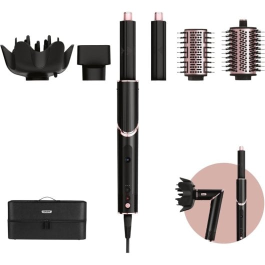 Shark FlexStyle HD440EU Secador 5 en 1 400W 2.5m Negro y Rosa