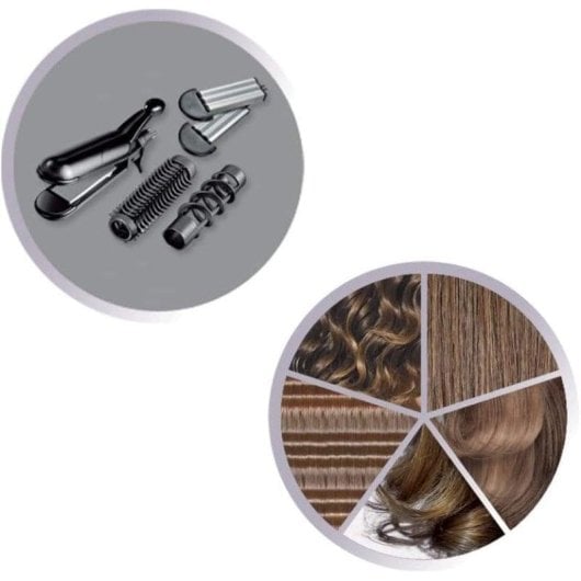 Rizador de Pelo Remington S8670 Cerámica y Turmalina Con accesorios Calentamiento 60s Negro