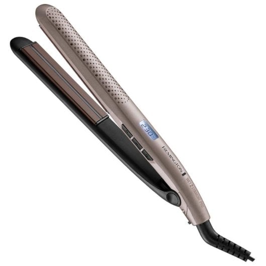 Lisseur Céramique Remington Wet2Straight Pro S7970 230ºC 10 Réglages Cheveux Secs et Mouillés Arrêt Automatique Écran Rose Gold