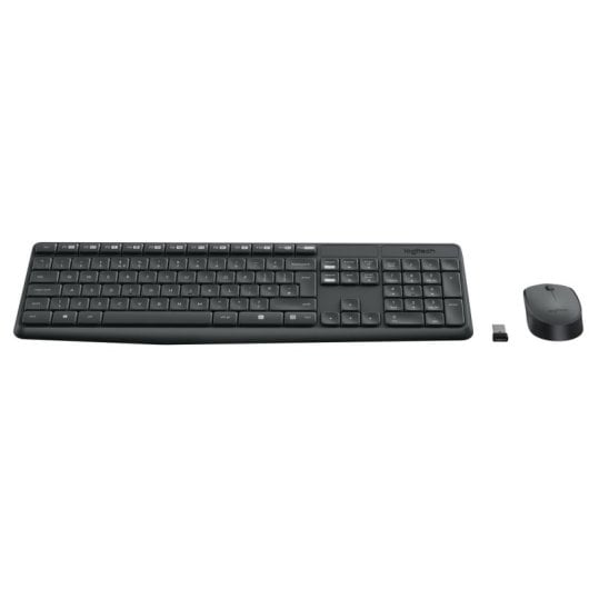 Logitech MK235 Combo Teclado Inalámbrico Gris Layout QWERTY Inglés USA + Ratón Inalámbrico