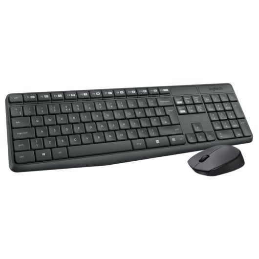Logitech MK235 Combo Teclado Inalámbrico Gris Layout QWERTY Inglés USA + Ratón Inalámbrico
