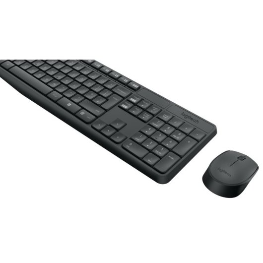 Logitech MK235 Combo Teclado Inalámbrico Gris Layout QWERTY Inglés USA + Ratón Inalámbrico