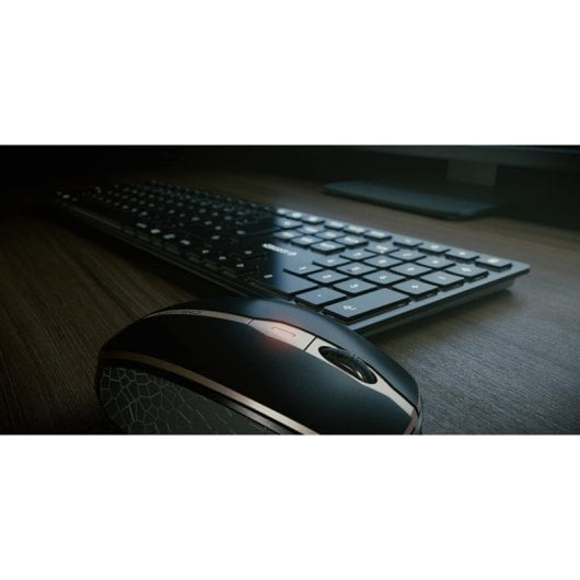 CHERRY DW 9100 SLIM Tastatur Maus enthalten Universal RF Wireless + Bluetooth QWERTZ Deutsch Schwarz
