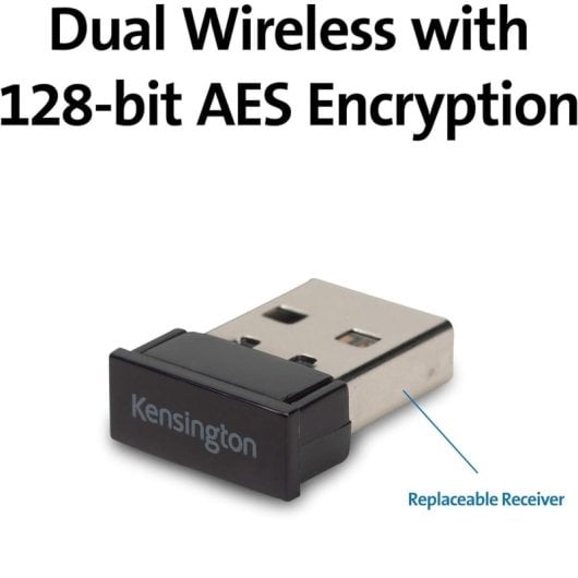 Kensington Pro Fit Ergo Pack Clavier Bluetooth sans fil Noir Disposition Anglais UK + Souris