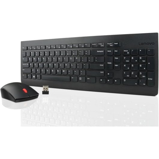 Lenovo Essential Combo Teclado Inalámbrico Negro Layout Inglés USA + Ratón