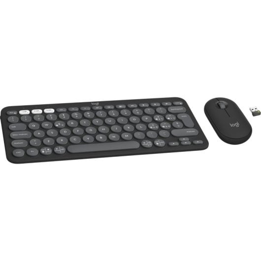 Logitech Pebble 2 Combo Tastatur Maus enthalten Universal RF Wireless + Bluetooth QWERTY Italienisch Graphit